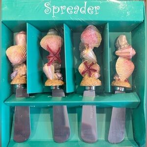 Supreme Seashell Spreaders Set in Teal and Pink